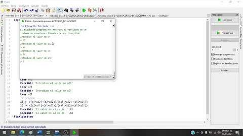 Actividad 5-2 Problema 1 Ecuación lineal Pseint