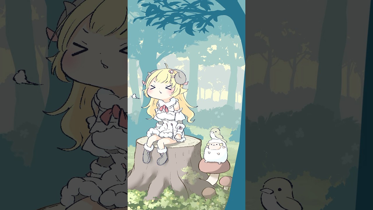 【手描きアニメ】わためと口笛 #shorts