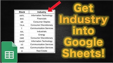 How to get Industry in Google Sheets! (Automatically get Industry!)