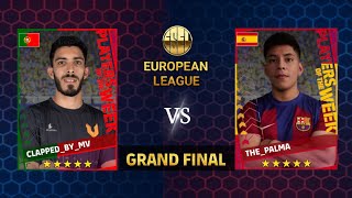 GRAND FINAL | EFOOTBALL 2024 : CLAPPED_BY_MV (PORTUGAL) VS THE PALMA (SPAIN) | ESEL EUROPEAN LEAGUE