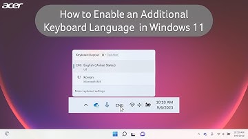 How to Enable an Additional Keyboard Language in Windows11