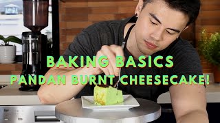 Super Easy One Bowl Recipe: Pandan Burnt Cheesecake
