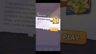 Cookingdom Level 71 Lyonnaise Salad