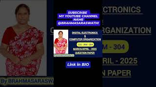 DIGITAL ELECTRONICS AND COMPUTER ORGANIZATION | DE&CO | MARCH/APRIL-2025 #shorts #youtubeshorts