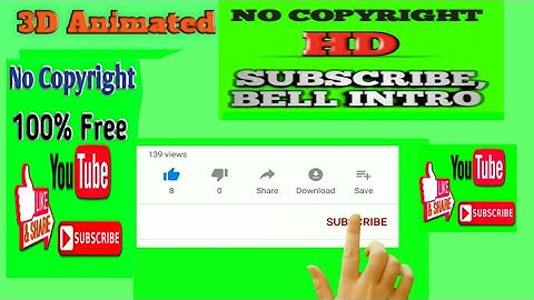 Animated 3D No copyright Green screen subscribe button । no copyright Green screen । Free subcribe