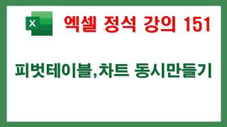 엑셀정석151, 피벗테이블과 피벗차트 동시에 만들기