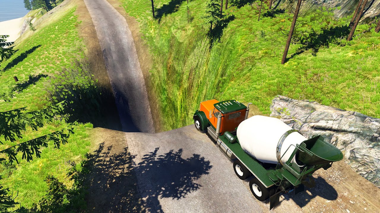 Trucks VS Giant Pit – Beamng.drive