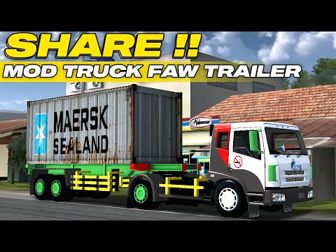 SHARE MOD TRUCK FAW TRAILER 20FT - BUSSID
