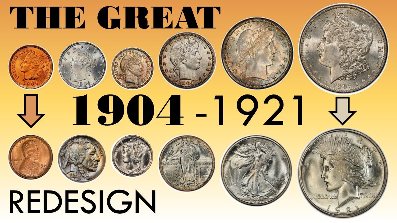 The Great 20th Century Coin Re-Design: 1904-1921 - YouTube