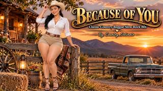 BECAUSE OF YOU ❤️ Classic Country Reggae Slow Rock 80s | Romantic Music Video | Country_Ostinato