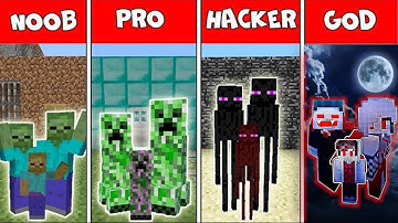 NOOB vs PRO vs HACKER vs GOD : MONSTER FAMILY in Minecraft ! AVM SHORTS Animation