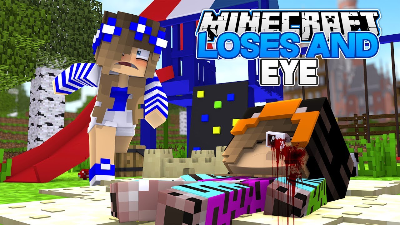 BABY ARIANA LOSES HER EYEBALL w/Little Carly and Baby Ellie (Minecraft Roleplay)