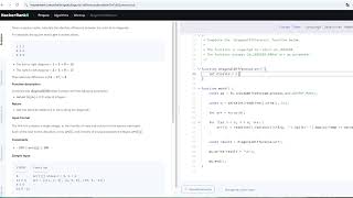 Diagonal difference usando JavaScript - HackerRank - PT-BR