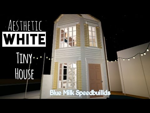 Aesthetic White Tiny House Speed Build 10k Blue Milk Youtube - roblox bloxburg two story budget home 30k in 2020 roblox
