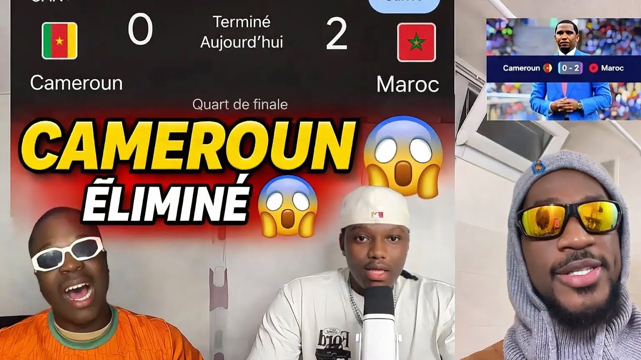 Maroc vs Cameroun : 2-0 😱 Les Lions éliminés, la toile explose et les Ivoiriens se moquent !