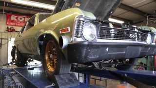 Green Nova on the Superflow Chassis Dyno