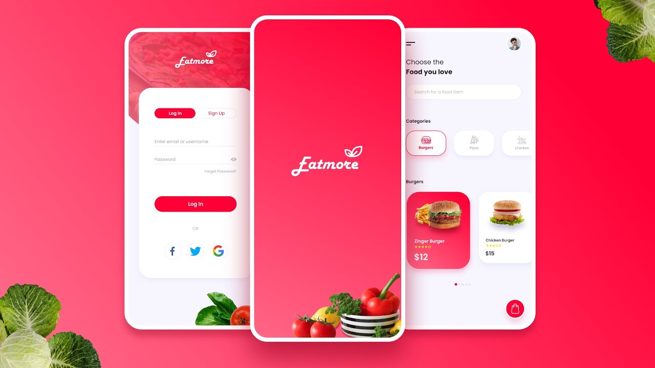 New Update Food App Design | UX/UI ( Wireframe, Prototype, Export)