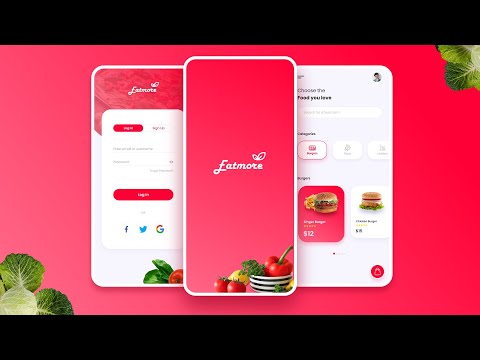 Food App Design | UX/UI ( Wireframe, Prototype, Export)