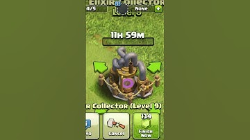 Level 1 to MAX elixir collector with animation and cost | COC #shorts