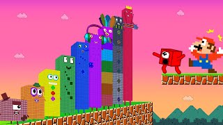 Numberblocks 1 X Mario Vs The Giant Biggest Tallest Numberblocks Maze
