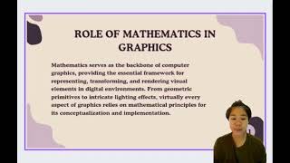 ACTIVITY 1 APPLICATION OF 3D GRAPHICS AND ROLE OF MATHEMATICS IN GRAPHICS