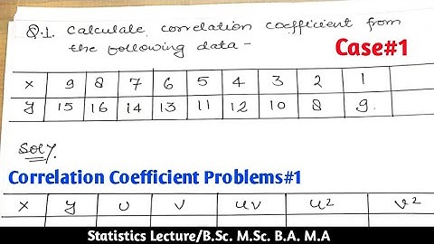 Correlation coefficient problems and solutions | problem 1