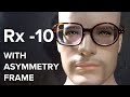 -10 Myopia With Round Square Frame Lenses Thickness Comparison