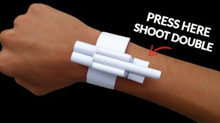 How to Make Paper Wrist Gun that Shoots double | Paper Gun |