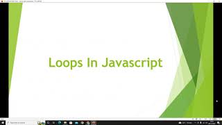 Javascript loops