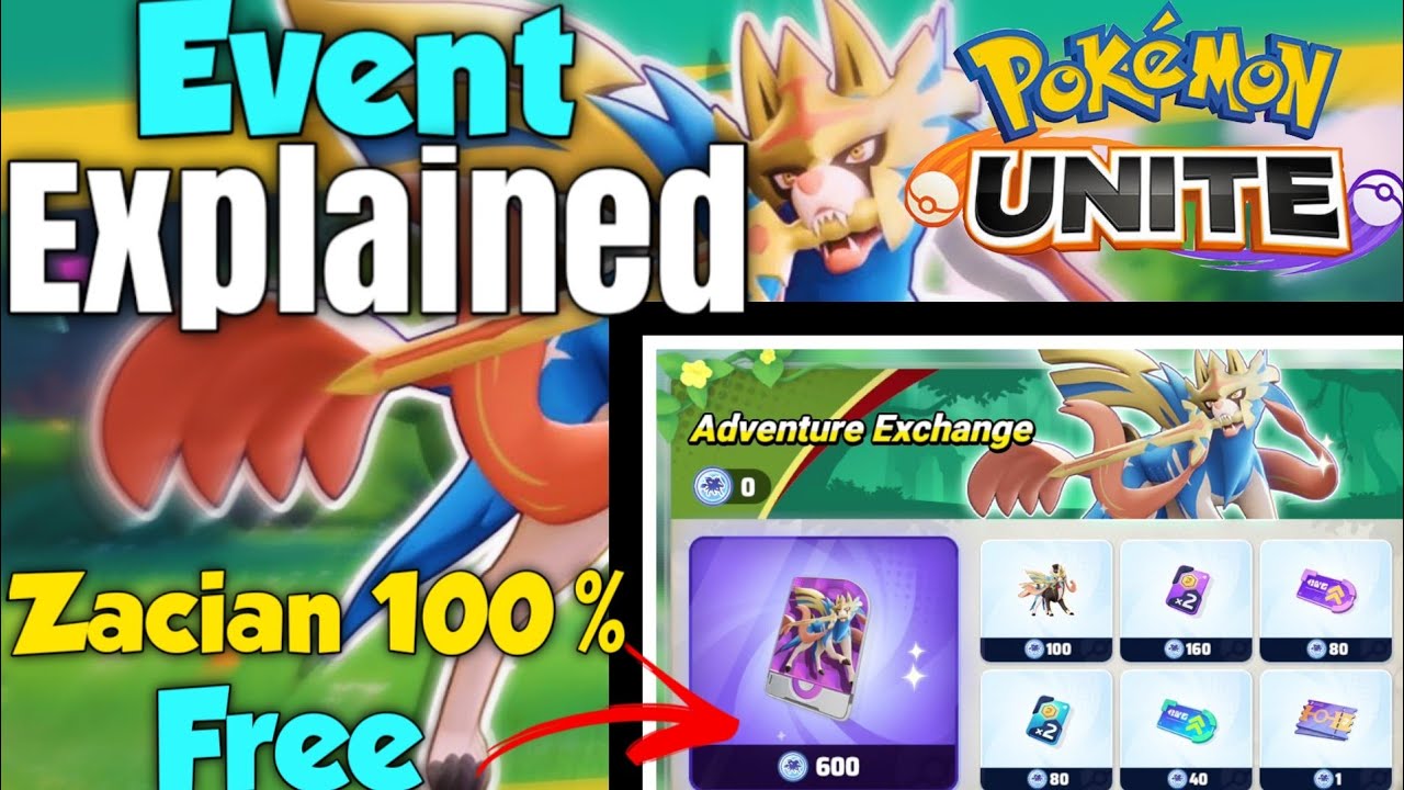 Full Zacian Event Explained | Zacian Free🔥 Pokemon Unite New Update ...