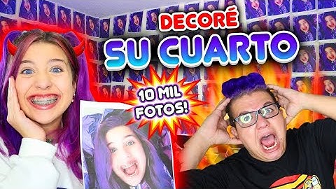 LLENO LA HABITACIÓN DE MI HERMANO CON +10,000 FOTOS MÍAS  🤣| Leyla Star 💫