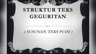 Sinau struktur teks geguritan