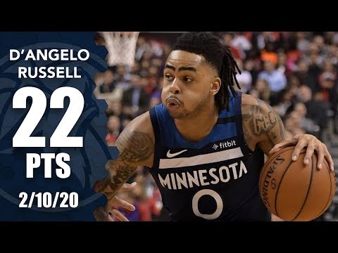 d’angelo-russell-scores-22-points-in-timberwolves-debut-vs.-raptors-|-2019-20-nba-highlights