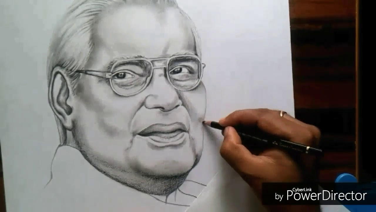 Buy Painting Atal Bihari Vajpayee Artwork No 15708 by Indian Artist Sooneel  Chauhan