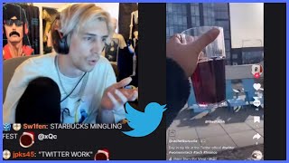 xQc reacts to Day in the Life of Twitter Employee