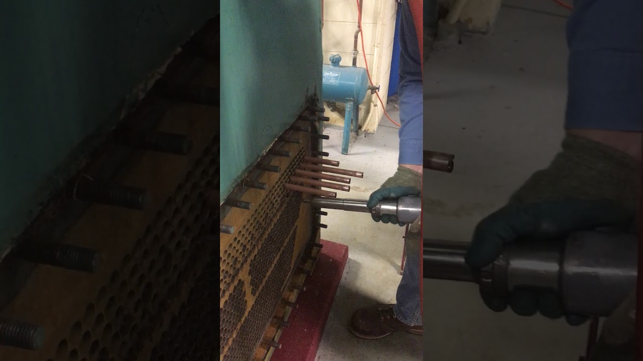 Condenser Tube Pulling - Step 2 of the tube removal process