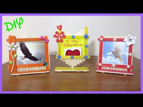 Diy photo frame using popsicle sticks