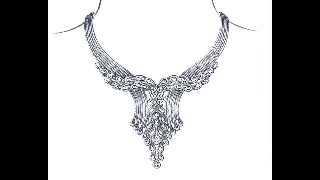 Top 75+ sketch of necklace - in.eteachers