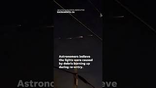 Glowing objects seen streaking through California sky #Shorts