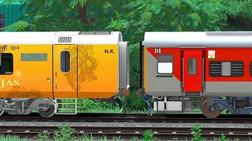 LHB TEJAS COUPLING LHB SLEEPER TRAIN | BUMPY RAILROAD | RAILWORKS | INDIAN TRAIN SIMULATOR GAMEPLAY