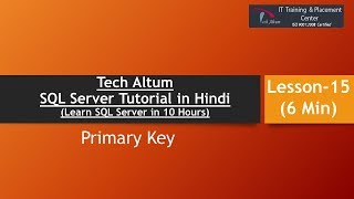Primary Key | How to create primary key | SQL Server Tutorial in Hindi | Lesson - 15