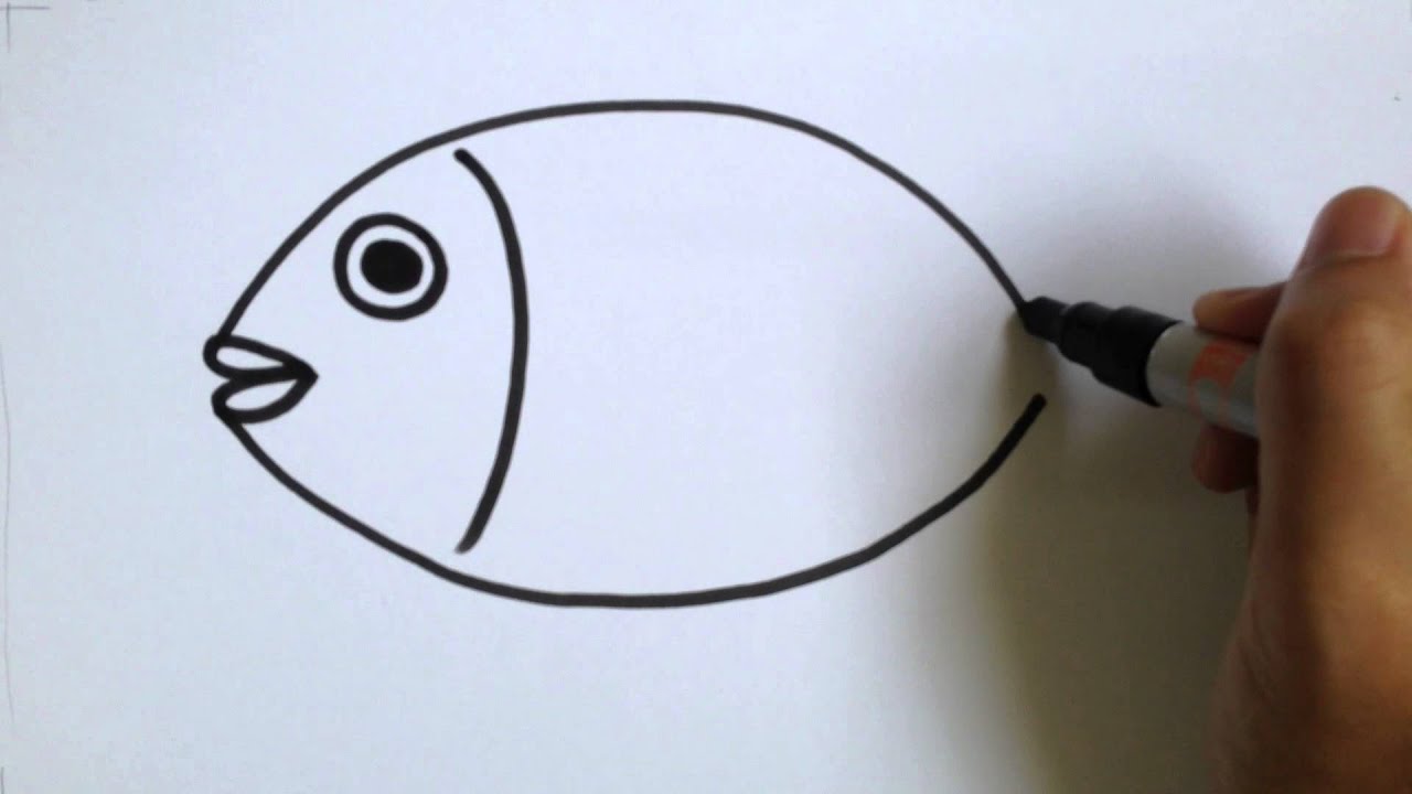 How to draw Fish - YouTube