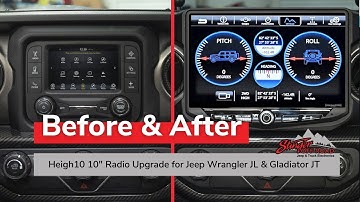 Stock VS HEIGH10 Radio Upgrade for Jeep Wrangler JL & Gladiator JT