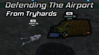 GTA Online: Defending The Airport From Tryhards and God Mode Vehicles Wealth