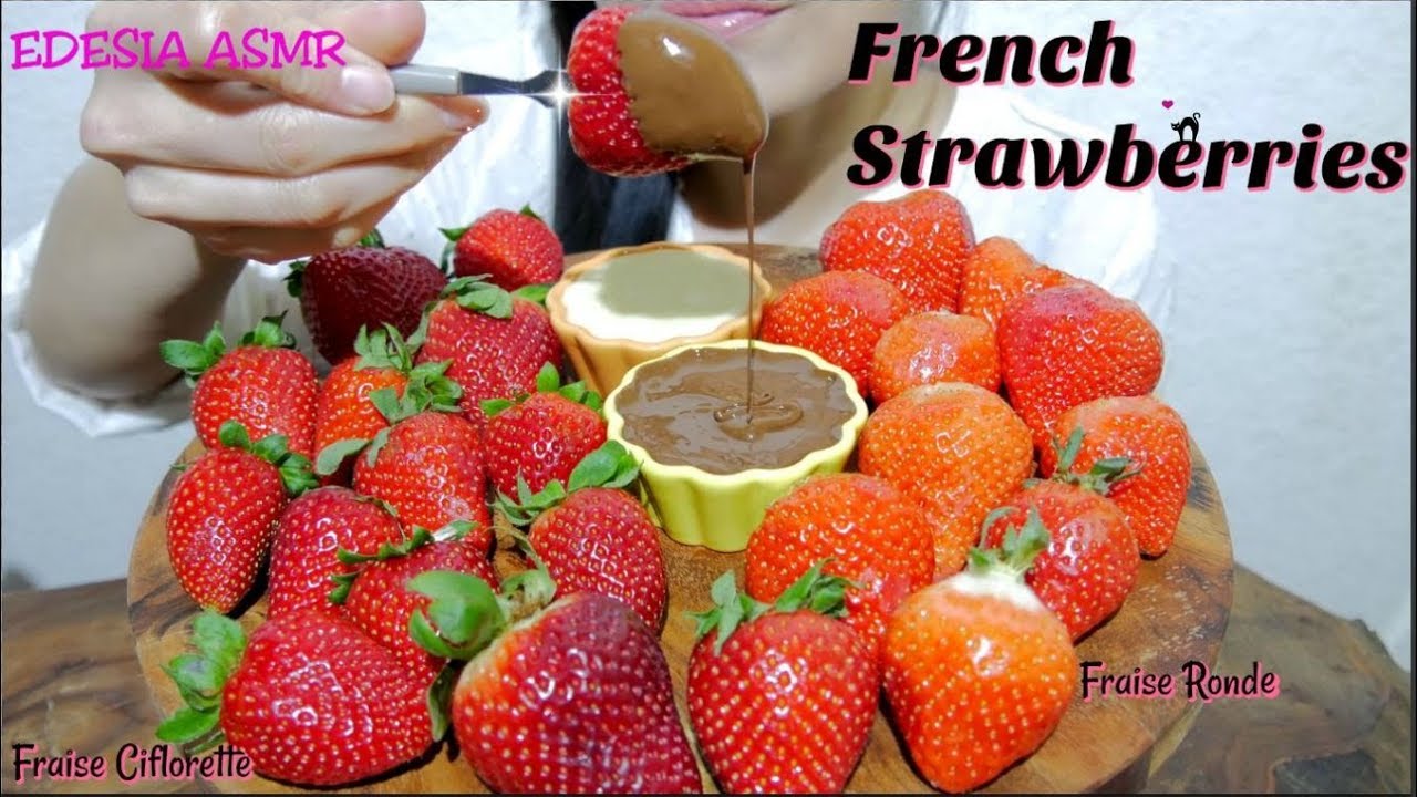 ASMR 咀嚼音🍓French Strawberries フランス産イチゴ 法國草莓 프랑스 딸기 Les Fraises Françaises *EATING SOUND*