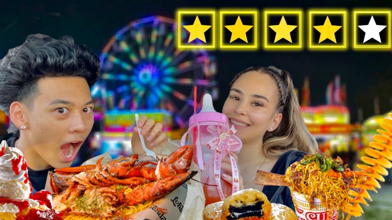 We ate EXOTIC food at the fair... **Trying ALLIGATOR** 😱🐊 - YouTube