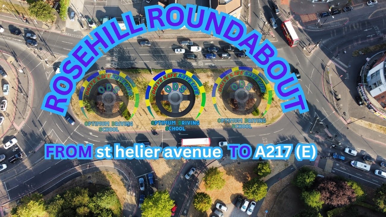 Rosehill roundabout follow the sign to Mitcham // A217 East //Dash