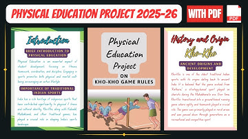 Physical Education Project On Kho-Kho Game Rules For Class 12 CBSE 2025-26