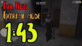 Evil Nun Extreme Mode In 1:43 Speedrun With Door Escape