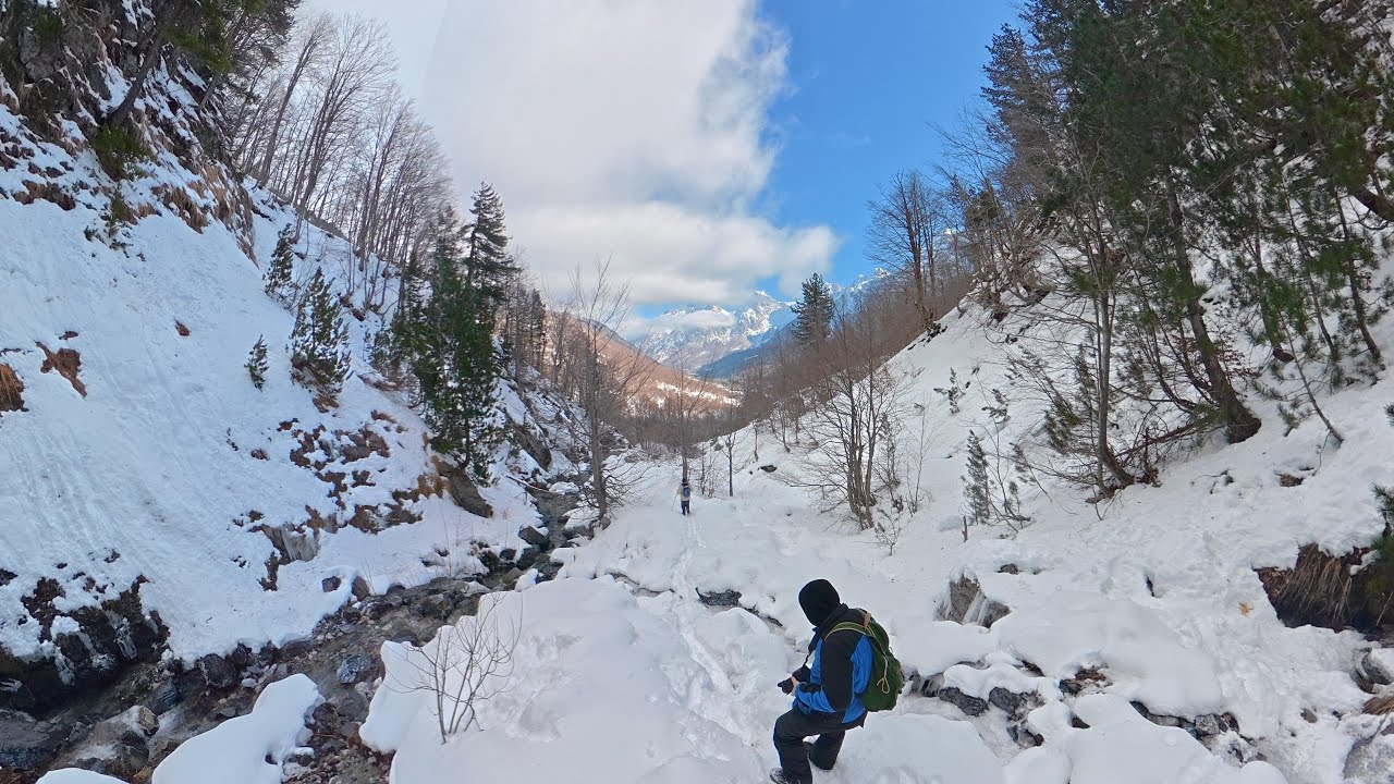 4K Hiking to Valbona Waterfall | 10 km Adventure in the Albanian Alps 🥾💧🌄